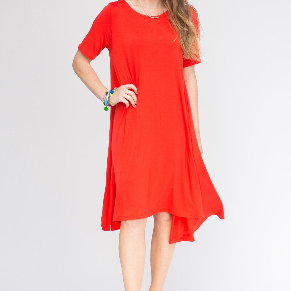 NWT Agnes & Dora Joplin Dress  Tomato Red